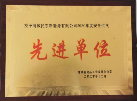 2020年安全供气先进单位