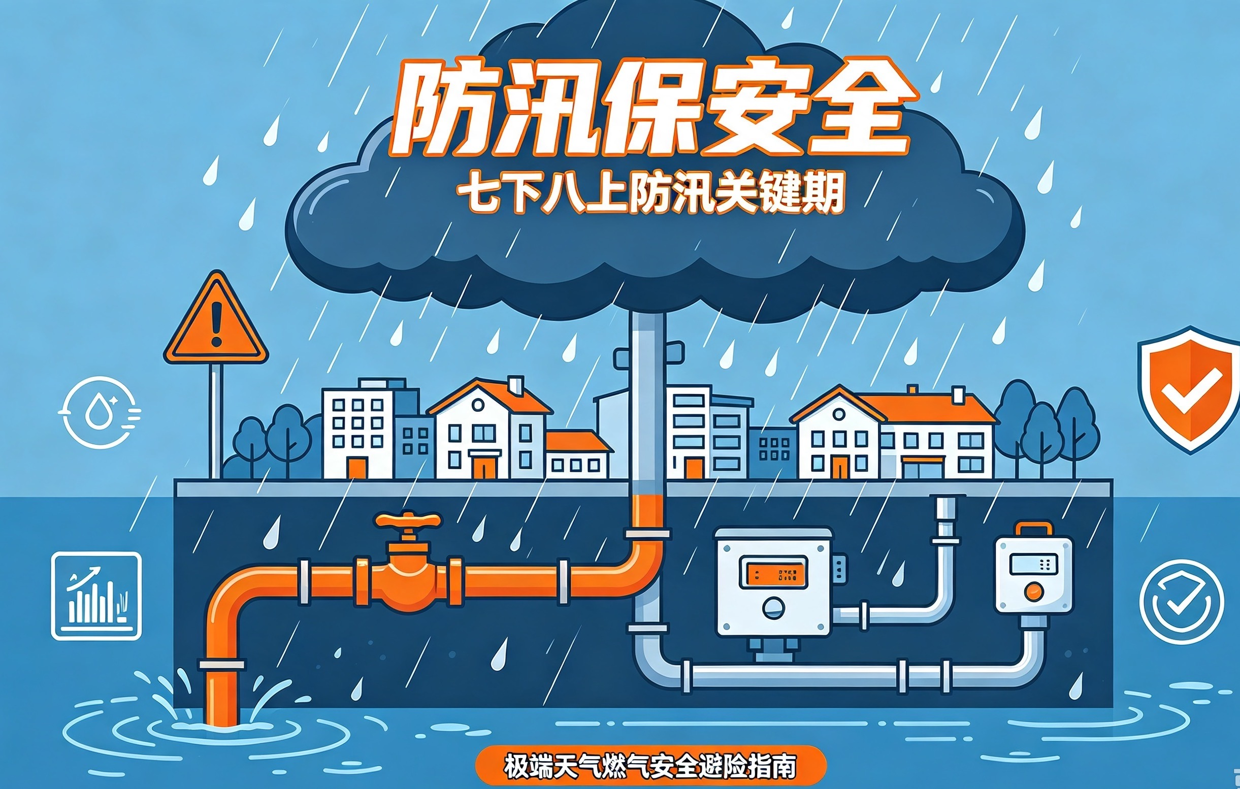 【防汛保安全】“七下八上”防汛关键期 极端天气燃气安全避险指南请收好！