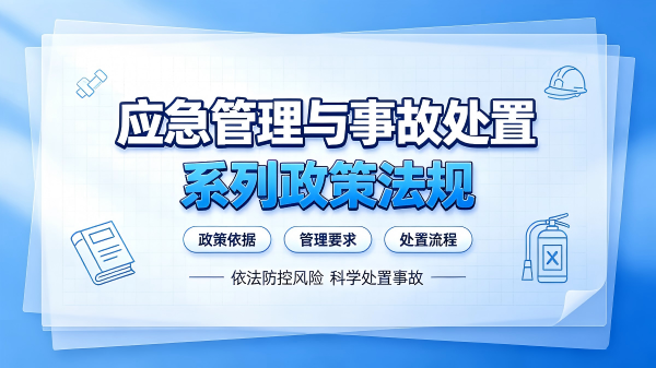 应急管理与事故处置系列政策法规