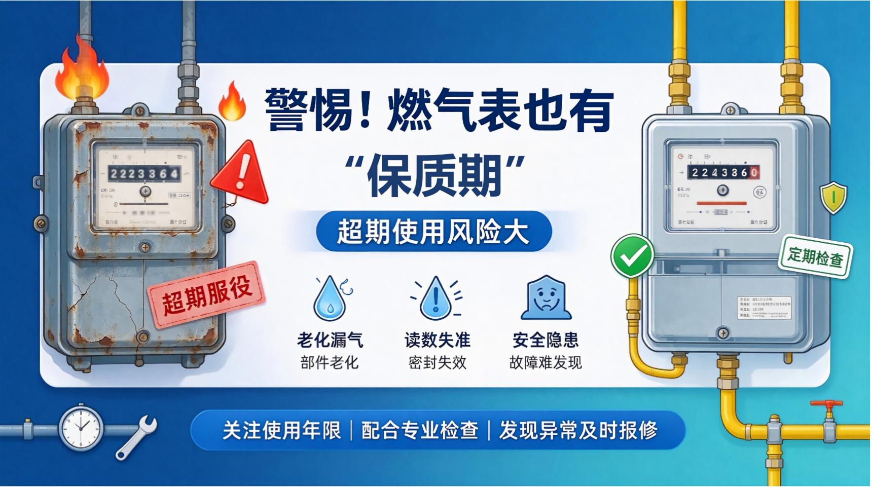 燃气表超10年不换？ 你家可能正埋着安全隐患！